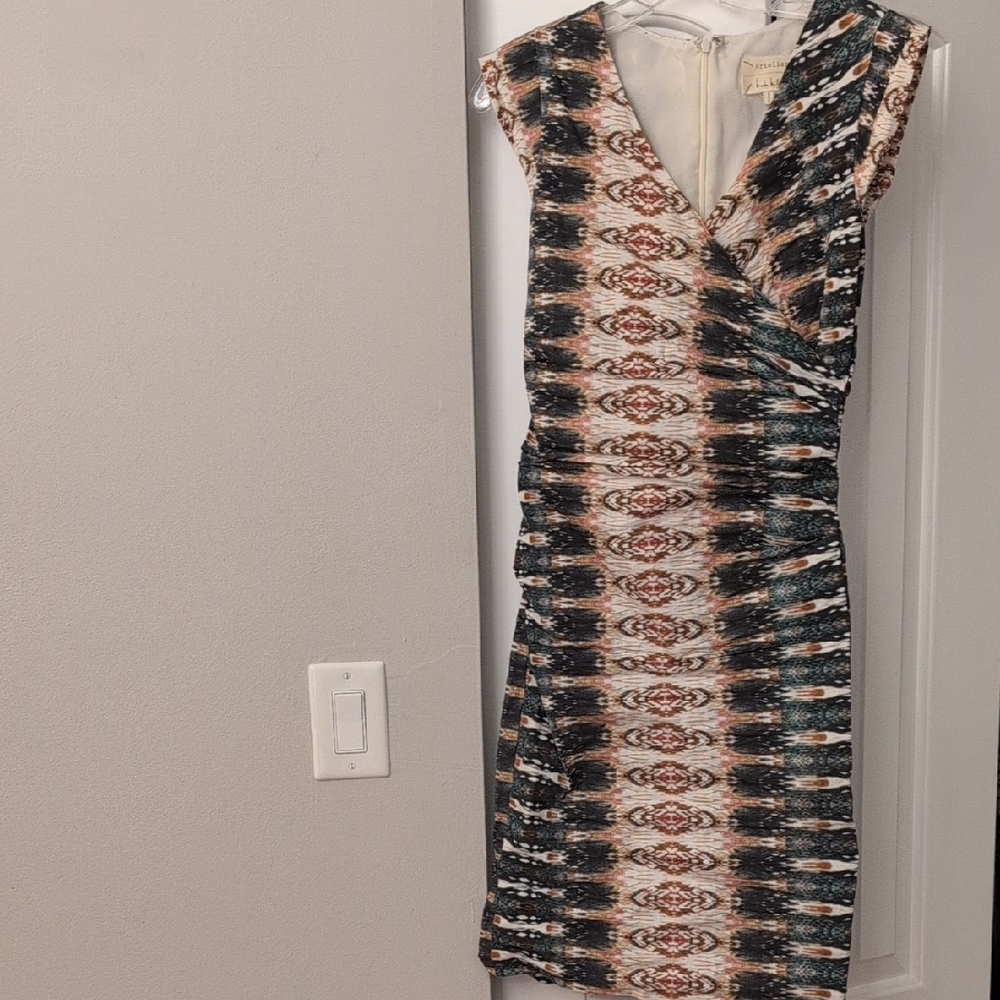 Nicole Miller Multicolor Patterned Mini Dress - image 1